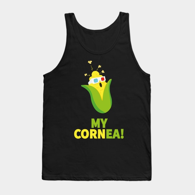 My Cornea | Funny Corn Puns | 3d Glasses Tank Top by Fluffy-Vectors